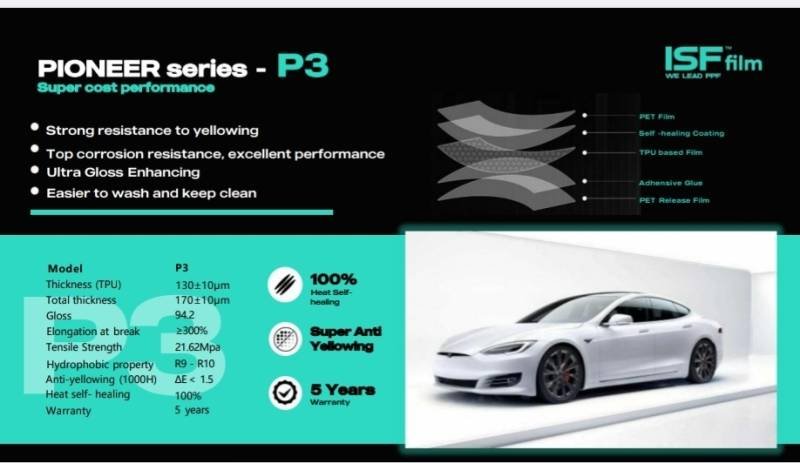  ISF P3 PPF فئة بايونير سمك 6.5mil